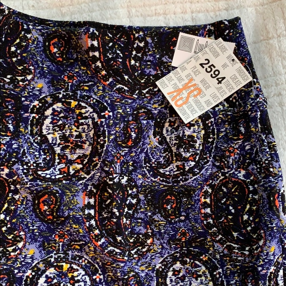 Lularoe Cassie skirt paisley print